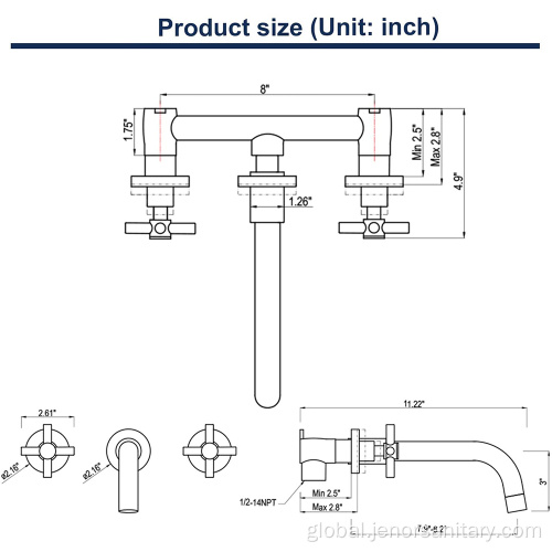 One-hole Basin Faucets Hotel modern design double handle bathroom basin mixer Factory